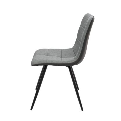 Scaun living S-165, material textil, gri - imagine 4