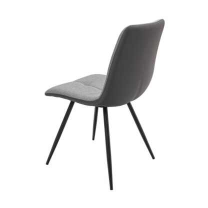 Scaun living S-165, material textil, gri - imagine 3