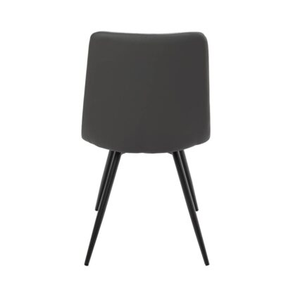 Scaun living S-165, material textil, gri - imagine 2