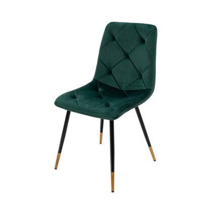 Scaun living S-164, catifea, verde