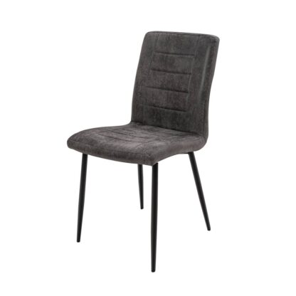 Scaun living S-166, material textil, gri