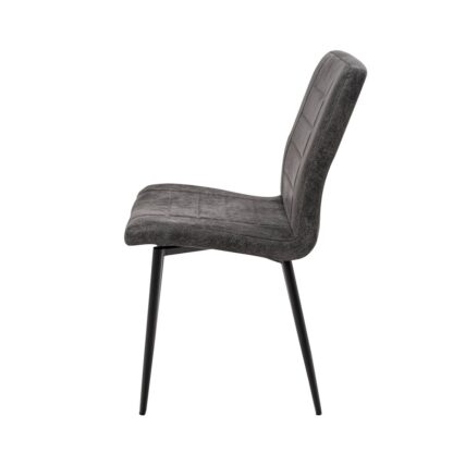 Scaun living S-166, material textil, gri - imagine 3