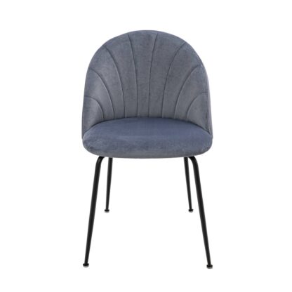 Scaun living S-163, catifea, gri - imagine 7