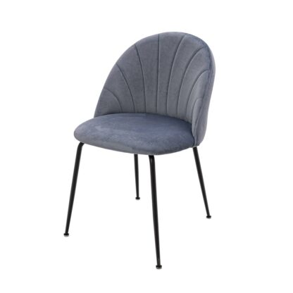 Scaun living S-163, catifea, gri