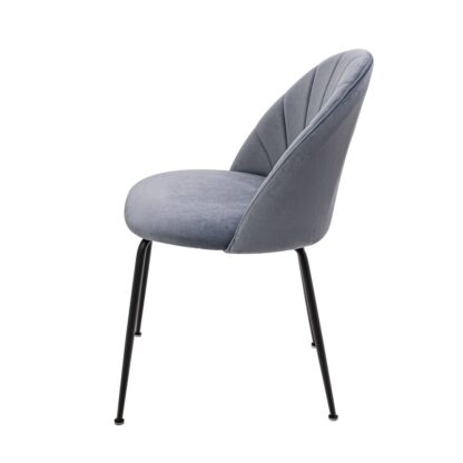 Scaun living S-163, catifea, gri - imagine 6