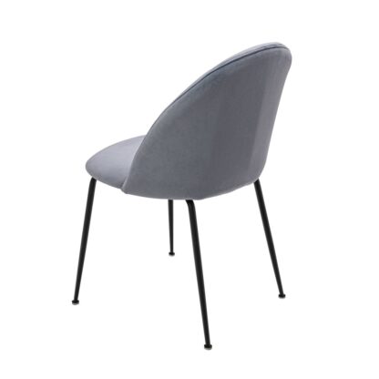 Scaun living S-163, catifea, gri - imagine 5