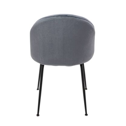 Scaun living S-163, catifea, gri - imagine 4