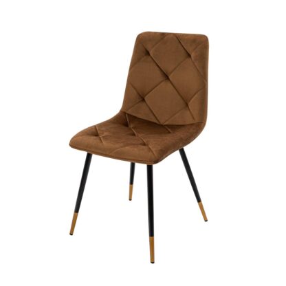 Scaun living S-164, catifea, maro
