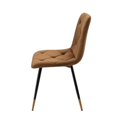 Scaun living S-164, catifea, maro - imagine 4