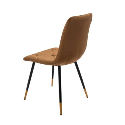 Scaun living S-164, catifea, maro - imagine 3