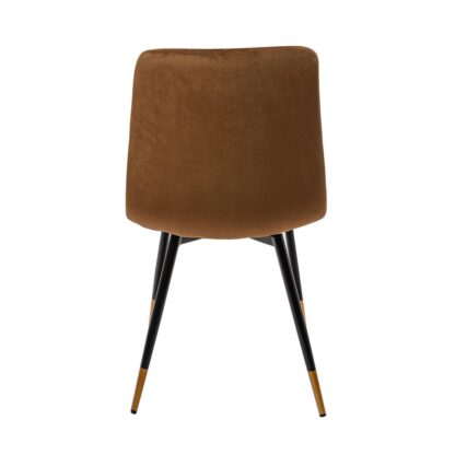 Scaun living S-164, catifea, maro - imagine 2
