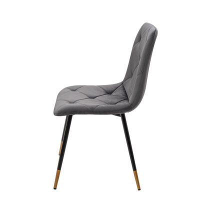 Scaun living S-164, catifea, gri - imagine 7