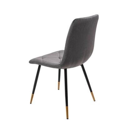 Scaun living S-164, catifea, gri - imagine 6