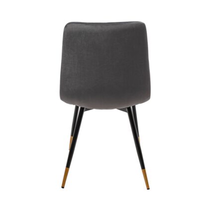 Scaun living S-164, catifea, gri - imagine 5