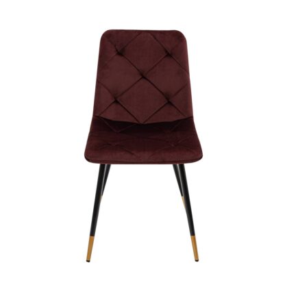 Scaun living S-164, catifea, grena - imagine 2