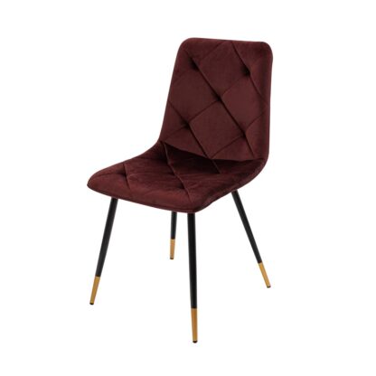 Scaun living S-164, catifea, grena