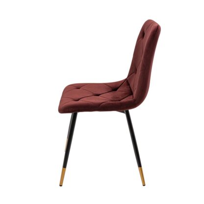 Scaun living S-164, catifea, grena - imagine 7