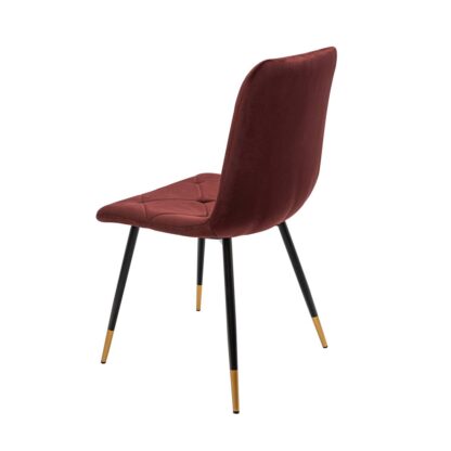 Scaun living S-164, catifea, grena - imagine 6
