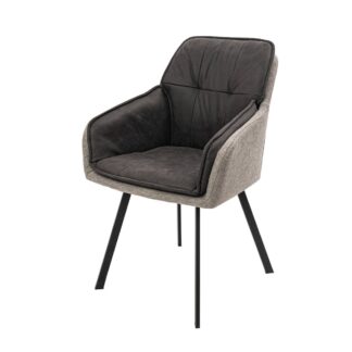Scaun living S-167, material textil, gri