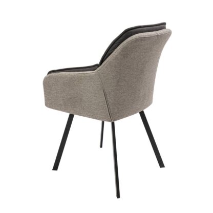 Scaun living S-167, material textil, gri - imagine 3