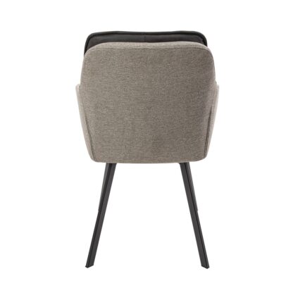 Scaun living S-167, material textil, gri - imagine 2