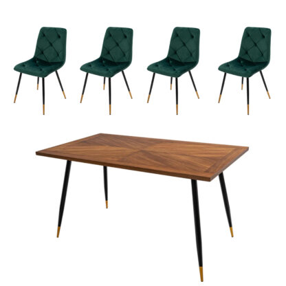 Set Masa MB-77 cu 4 scaune S-164 Verde
