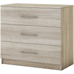 Set Dormitor Beta, Sonoma, Dulap 120 cm, Pat 160x200 cm, 2 noptiere, comoda - imagine 7