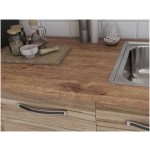 Bucatarie Alfa cu blat termic si vitrina, 240x210x60 cm, lyon - imagine 3