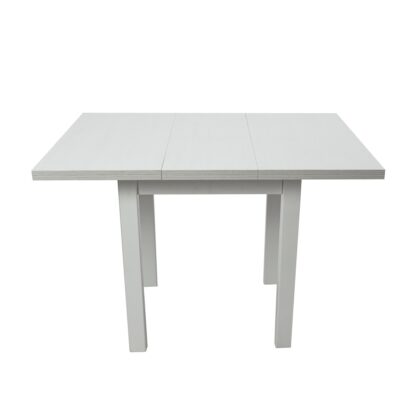 Masa living Max7 B, bialy, extensibila 80/110x80x76 cm, lemn masiv de fag/pal - imagine 2