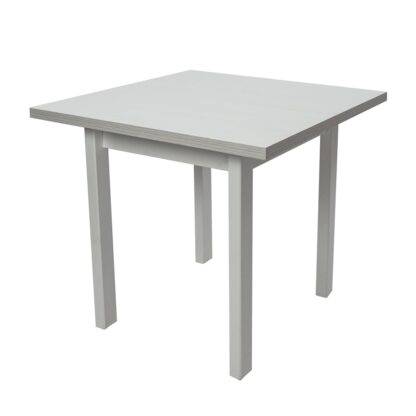 Masa living Max7 B, bialy, extensibila 80/110x80x76 cm, lemn masiv de fag/pal - imagine 6