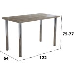 Masa bucatarie Elite, Sonoma, 122x64x75 cm, PAL - imagine 2