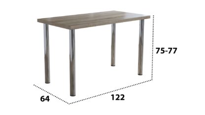 Masa bucatarie Elite, Sonoma, 122x64x75 cm, PAL - imagine 2