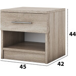 Dimensiuni Noptiera Beta de culoare Sonoma