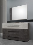 Pat Lea cu noptiere si comoda, 160x190 cm, bej - imagine 3