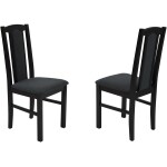 Scaun din lemn masiv de fag tapitat cu stofa S-37 Boss7 W11, wenge - imagine 6