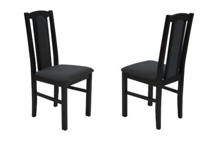 Scaun din lemn masiv de fag tapitat cu stofa S-37 Boss7 W11, wenge - imagine 6