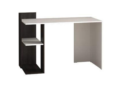 Birou Coral, alb / wenge, 122x56x75 cm - imagine 2