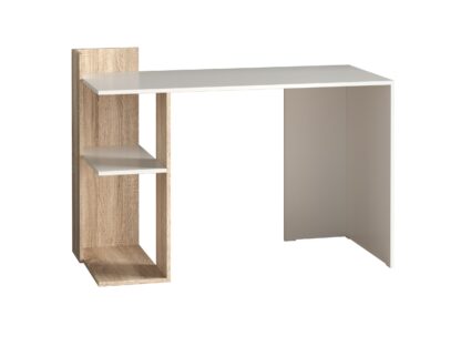 Birou Coral, alb / sonoma, PAL, 122x56x75 cm - imagine 2