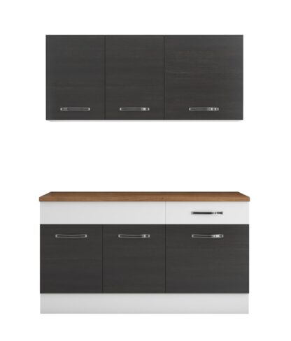Bucatarie Sofia 140 cm, wenge / alb, blat termic nuc - imagine 5