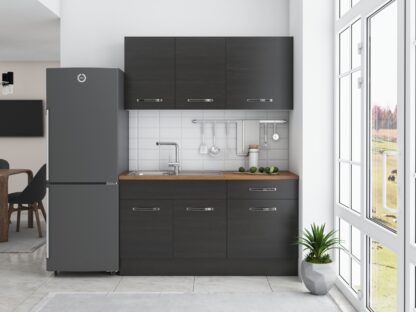 Bucatarie Sofia 140 cm, wenge, blat termic nuc - imagine 2
