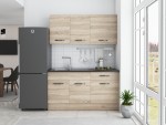 Bucatarie Sofia 140 cm, sonoma, blat termic wenge - imagine 2
