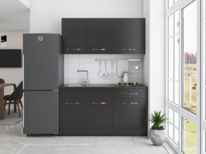 Bucatarie Sofia 140 cm, wenge, blat termic wenge - imagine 2