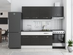 Bucatarie Sofia 200 cm, wenge / alb, blat termic wenge, corp hota - imagine 2
