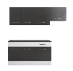 Bucatarie Sofia 200 cm, wenge / alb, blat termic wenge, corp hota - imagine 4