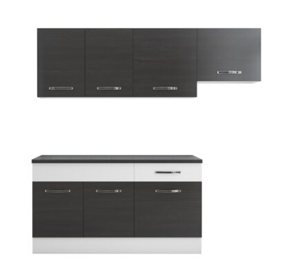 Bucatarie Sofia 200 cm, wenge / alb, blat termic wenge, corp hota - imagine 4