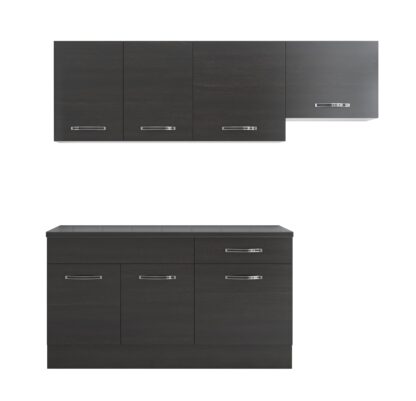 Bucatarie Sofia 200 cm, wenge, blat termic wenge, corp hota - imagine 4