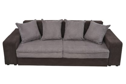 Canapea Sasha D15-28, Ciocolata cu lapte/Maro, 256 cm, material textil