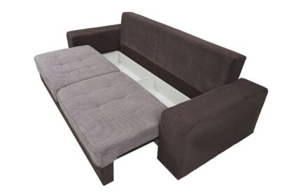Canapea Sasha D15-28, Ciocolata cu lapte/Maro, 256 cm, material textil - imagine 5