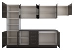 Bucatarie Alfa 300 cm, wenge, blat termic wenge, corp inalt cuptor si corp hota - imagine 5