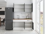 Bucatarie Sofia 140 cm, wenge / alb, blat termic nuc - imagine 3
